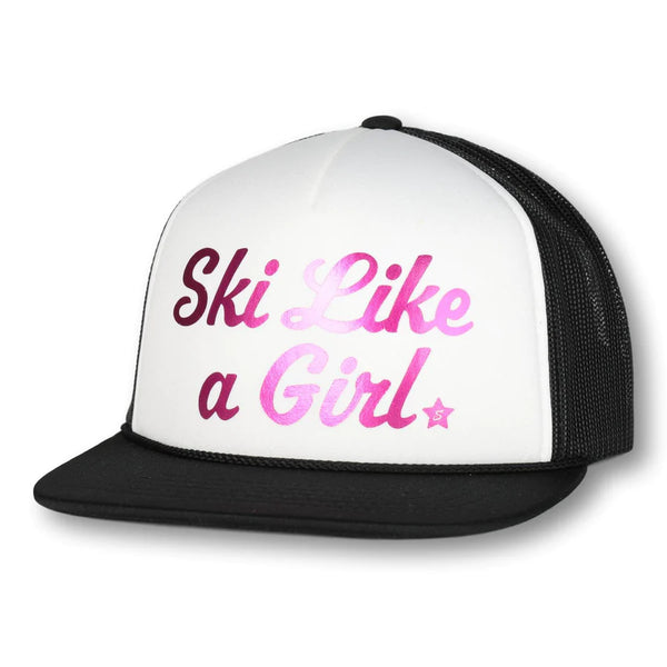 Youth Ski Like A Girl Trucker Hat